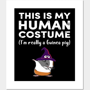 This My Human Costume I’m Really Guinea Pig Halloween (48) Posters and Art